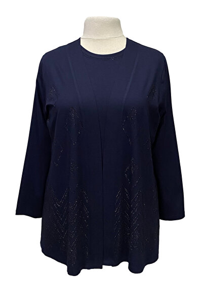 Giyinen Mağazaları Maide Plus Size Stylish Stone Embroidered Mother's Combed ...