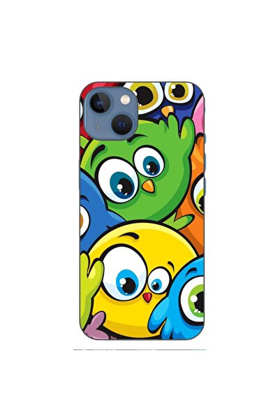 OEM Husa compatibila cu Apple iPhone 13 Silicon Gel Tpu Model Bufnite Colorate