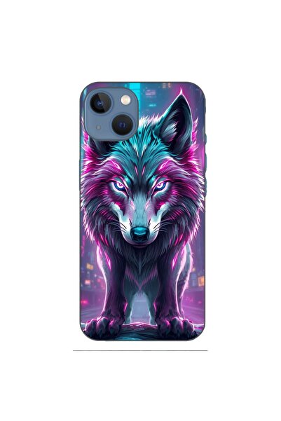 OEM Husa compatibila cu Apple iPhone 13 Silicon Gel Tpu Model Cyberpunk Wolf