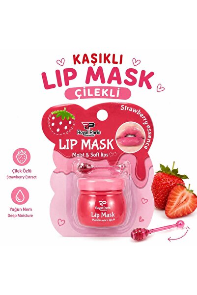 NURDAY lip balım mask nemlendirici kaşıklı çilekli 10 gr