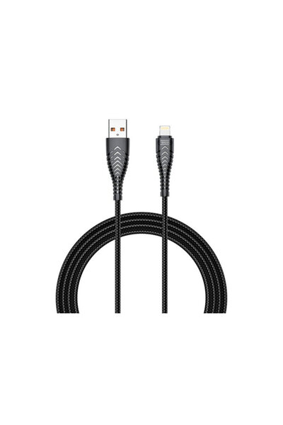 Veger V105 Πλεγμένο Καλώδιο Δεδομένων USB σε Lightning Μαύρο 1.2μ