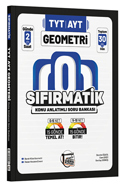 Ders Platosu Sıfırmatik Konu Anlatımlı Soru Bankası 30 Günde TYT AYT Geometri...