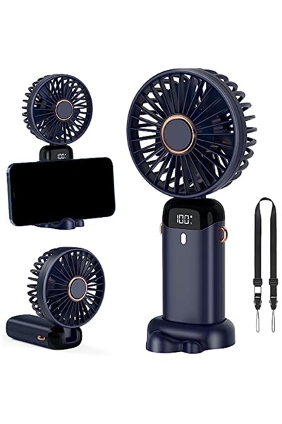 gaman Renkli Mini Şarjlı El Fanı - Telefon Standlı Taşınabilir Soğutucu Mini ...