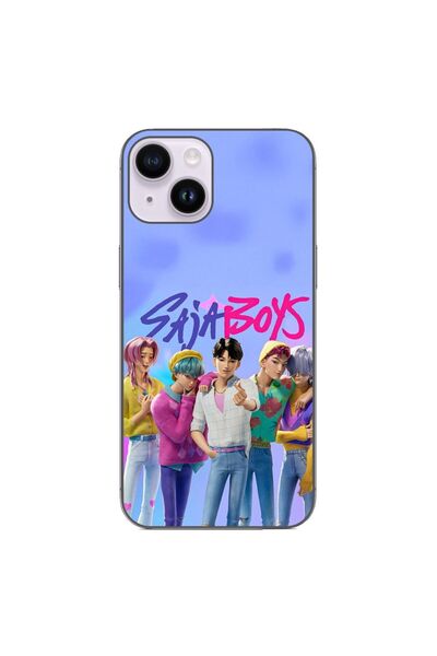 OEM Husa compatibila cu Apple iPhone 14 Silicon Gel Tpu Model KPop Demon Hunt...