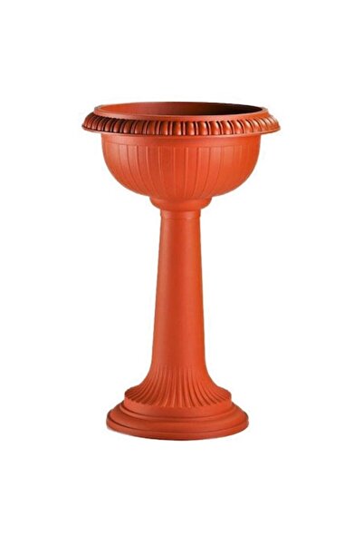 Natalia Design Ghiveci cu picior ND, înălțime 50 cm, diametru 26 cm, Maro
