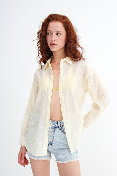 Addax Embossed Long Sleeve Shirt G18451