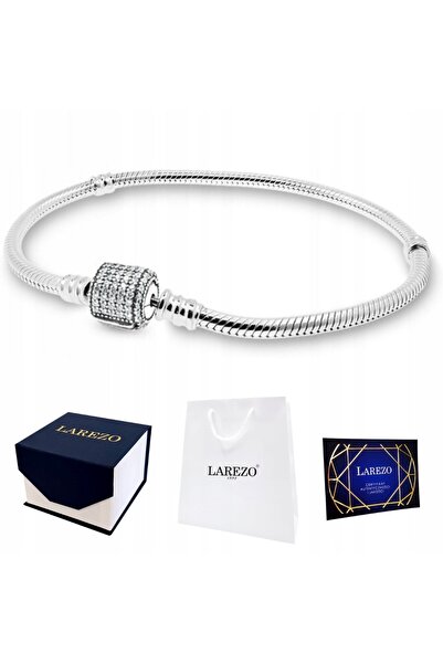 Larezo Brățară modulară din Argint 925 pentru charms, 18cm, Argintiu, Model ș...