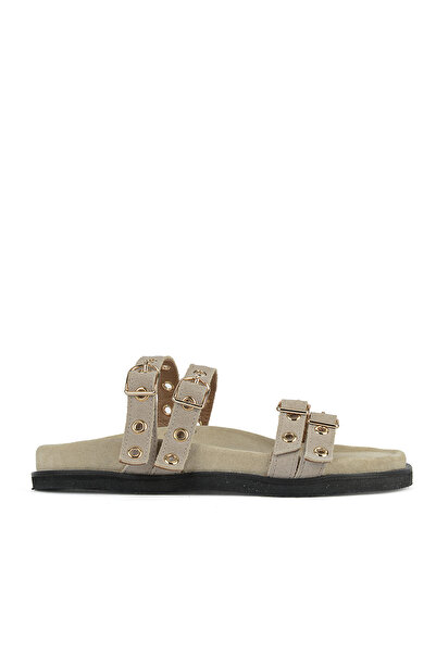 Ziya , Women's Genuine Leather Slippers 1611062Z4050 Beige