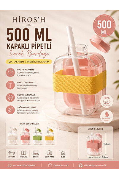 HİROS'H Yeni Nesil Pipetli Buz Kalıbı Matara Buz Kalıbı Retro Su Şişesi Kapak...