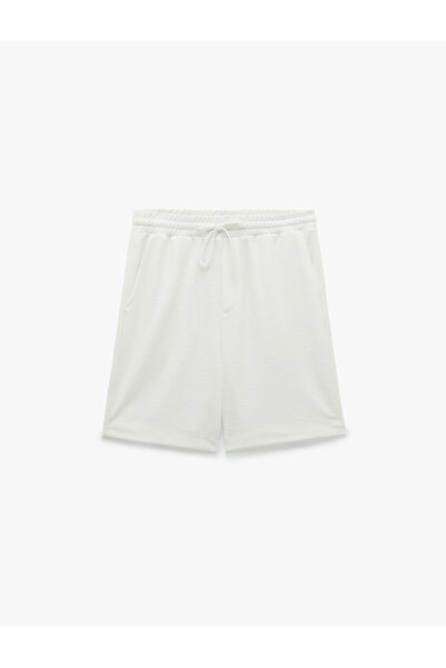 Koton Regular Fit Pocket Bermuda Shorts with Belted Waist