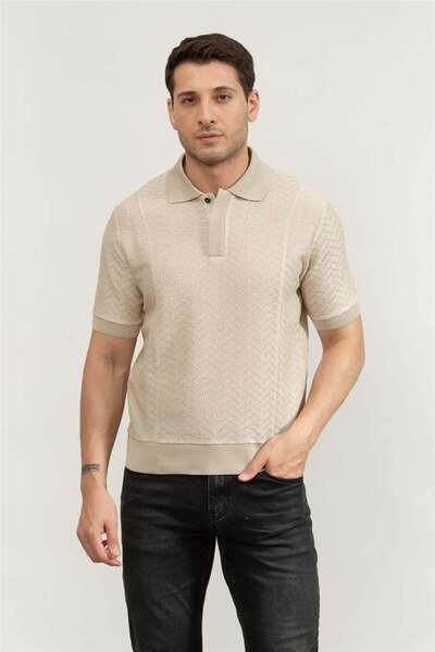 Emporio Armani Erkek Bisiklet Yaka T-Shirt Bej