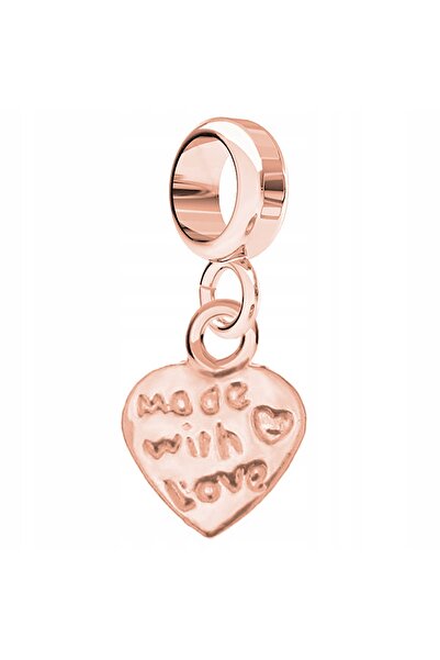 Larezo Charm Pendant for Modular Bracelets, 925 Silver Plated with 18K Rose G...