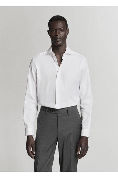 MANGO Man %100 pamuklu slim fit takım gömleği