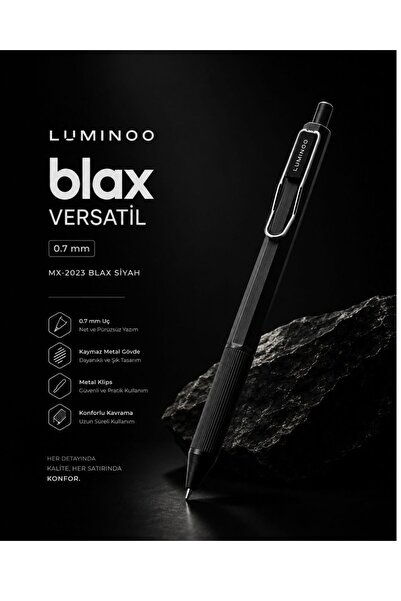 Luminoo Versatil Kalem 0.7 mm Siyah Mekanik Kurşun Kalem