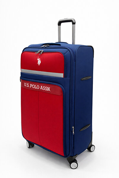 U.S. Polo Assn. Büyük Boy Kumaş Valiz Lacivert-Bordo 26051