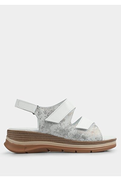 Eclipse White Leather Women's Comfort Sandals