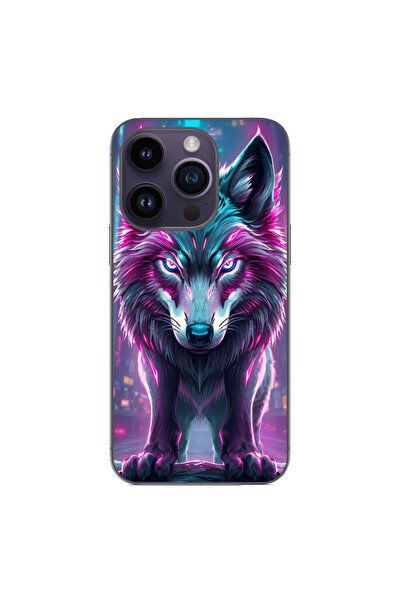 OEM Husa compatibila cu Apple iPhone 15 Pro Silicon Gel Tpu Model Cyberpunk Wolf
