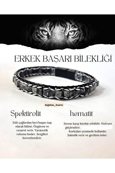 kuartz Hematite Men's Bracelet