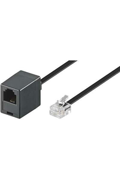 goobay Επίπεδο Καλώδιο Τηλεφώνου RJ11 6P4C 6μ Μαύρο (68260)