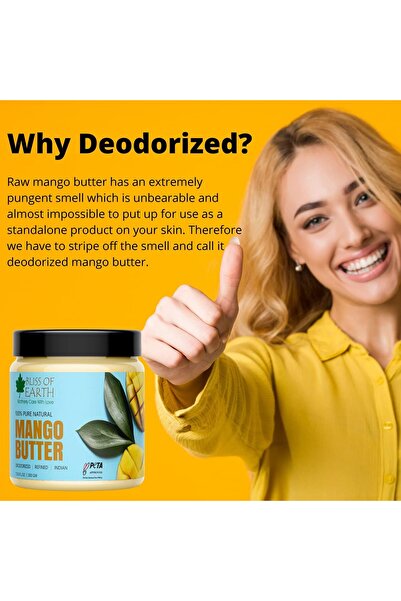 Bliss of Earth Mango Butter, 100g - Pure Natural Body Butter | Cosmetic & DIY Skincare Use