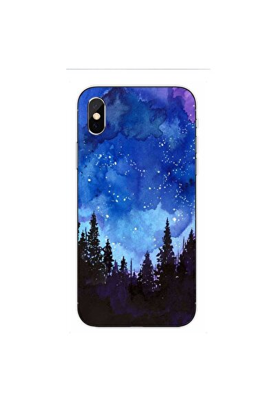 OEM Husa compatibila cu Apple iPhone XS Max Silicon Gel Tpu Model Night Forest