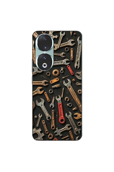 OEM Husa compatibila cu Honor 90 5G Silicon Gel Tpu Model Mechanic Tools Pattern