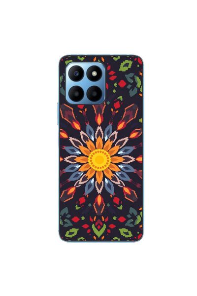 OEM Θήκη συμβατή με Honor X8 5G Σιλικόνης TPU με σχέδιο Pixel Art Ηλιακό Μυστ...