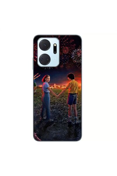 OEM Θήκη συμβατή με Honor X7a Σιλικόνης Gel TPU Σχέδιο Stranger Things Πυροτε...