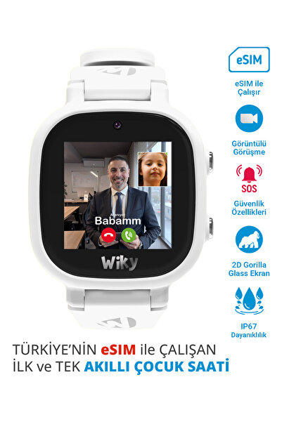 Wiky Watch 5E Akıllı Çocuk Saati - Görüntülü Arama, Gps, Sos, Güvenli Alan, A...
