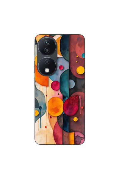 OEM Husa compatibila cu Honor X7b Silicon Gel Tpu Model Abstract Shapes and C...