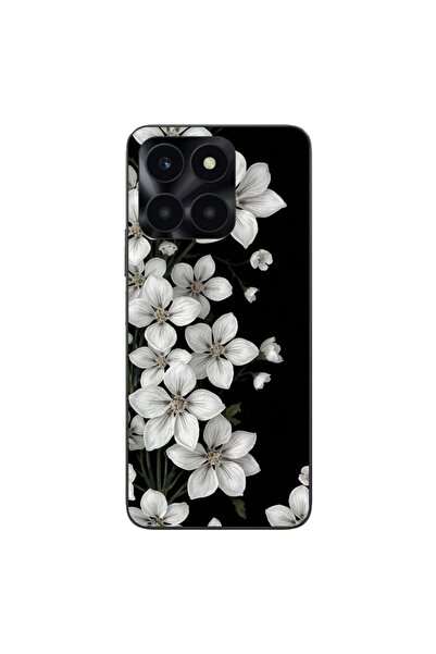 OEM Husa compatibila cu Honor X6a Silicon Gel Tpu Model Pure White Flowers