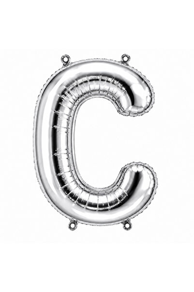 BeySüS Letter C Foil Balloon Silver Color (76 cm)