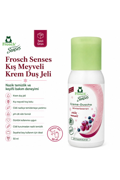 Frosch Senses Winterbeeren Kış Meyveli Krem Duş Jeli pH Cilt Nötr Seyahat Boy...