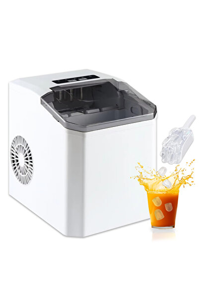 ABJ Ice Maker Countertop with Handle, Self-Cleaning Ice Maker with Scoop and ...