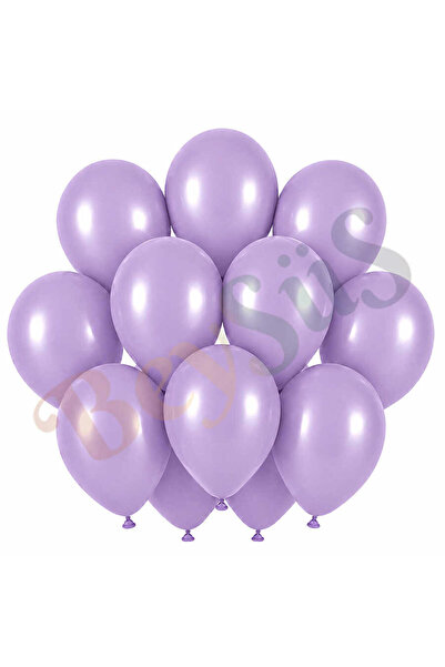 BeySüS Lavender Color Latex Retro Balloon (30 cm) - 12 Pieces