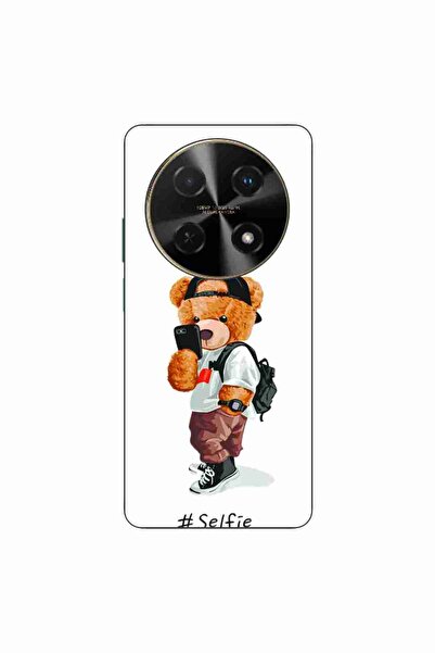 OEM Θήκη συμβατή με Huawei Nova 12i Σιλικόνης Gel TPU με σχέδιο αρκουδάκι selfie