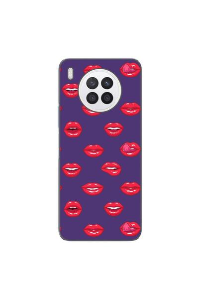 OEM Husa compatibila cu Huawei Nova 8i Silicon Gel Tpu Model Buze Pattern