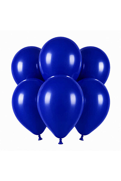BeySüS Navy Blue Color Latex Pastel Balloon (30 cm) - 6 Pieces
