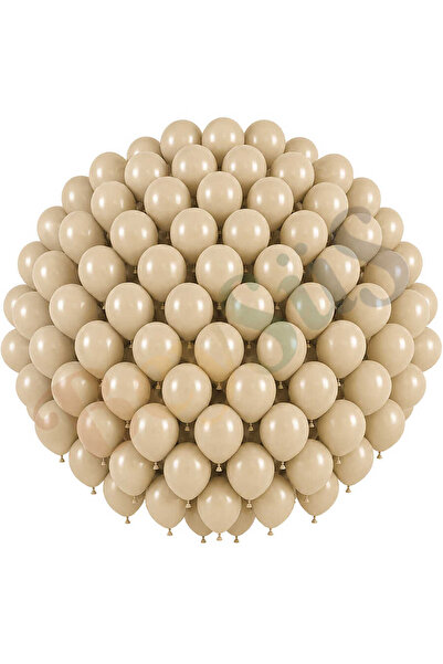 BeySüS Sea Sand Color Latex Retro Balloon (30 cm) - 100 Pieces