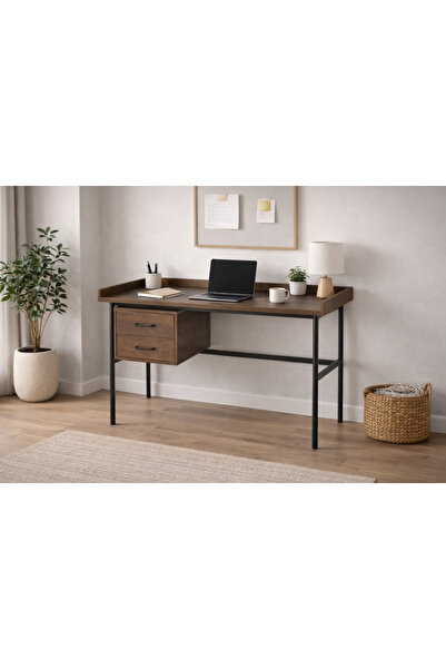 Generic Practical Wooden Office Desk with Modern Design and Metal Legs