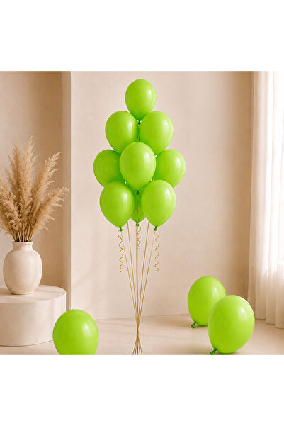 BeySüS Light Green Color Latex Pastel Balloon (30 cm) - 100 Pieces