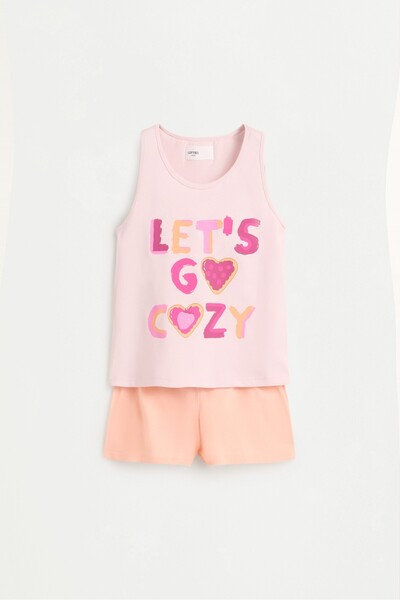 LEFTIES Baskılı askılı pijama