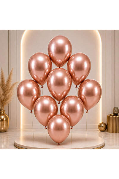 BeySüS Copper Color Latex Chrome Balloon (45 cm) - 2 Pieces