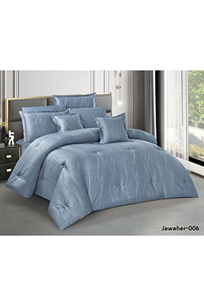Asia Summer Plain Jacquard Double Bedspread 8 Pieces-