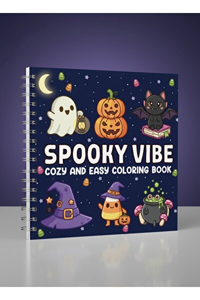 JACA spooky Vibes Çocuk Yetişkin Boyama Kitabı Seti KALIN SAYFALAR(21x21cm)