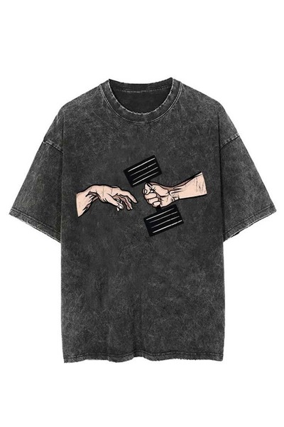 bellanova Unisex Oversize Printed T-Shirt Streetwear Comfortable Fit Daily Pr...