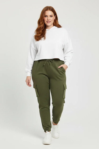Shape Of You Büyük Beden Kargo Jogger Pantolon