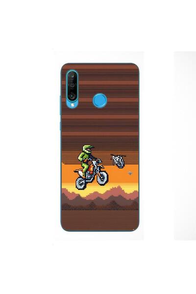 OEM Husa compatibila cu Huawei P30 Lite Silicon Gel Tpu Model Pixel Art Motor...