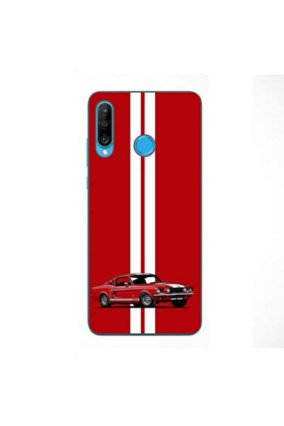 OEM Husa compatibila cu Huawei P30 Lite Silicon Gel Tpu Model Red Mustang