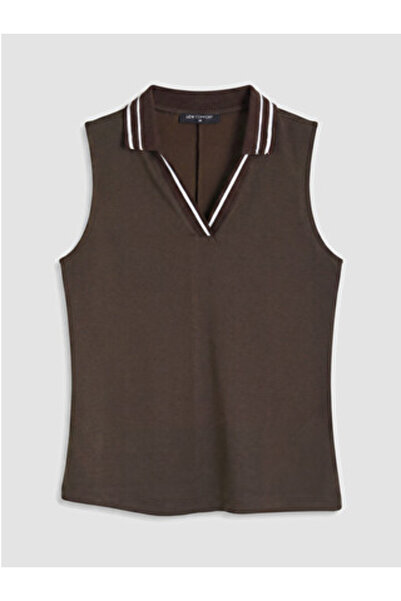 LC Waikiki New Season Brown Polo Neck Soft Touch Women's Undershirt